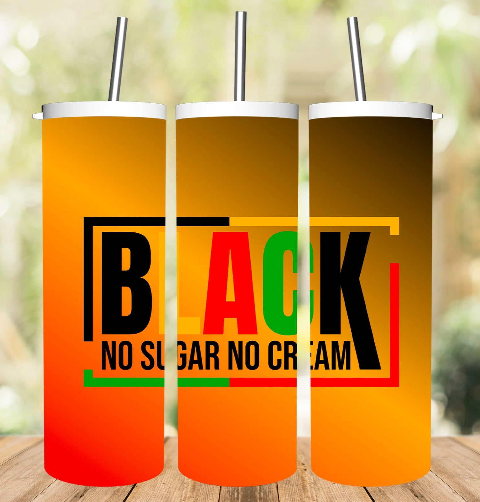 Black-No Sugar, No Cream Tumbler