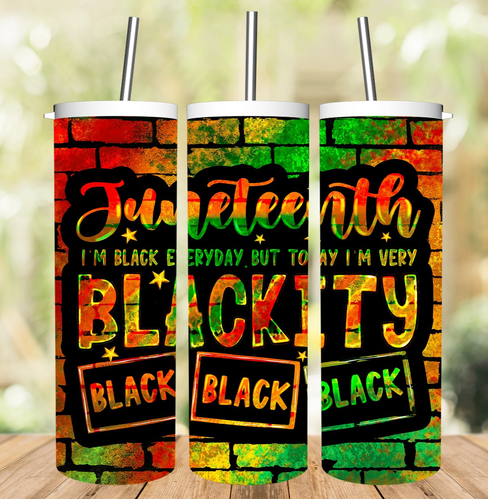 Juneteenth Blackity Black Tumbler