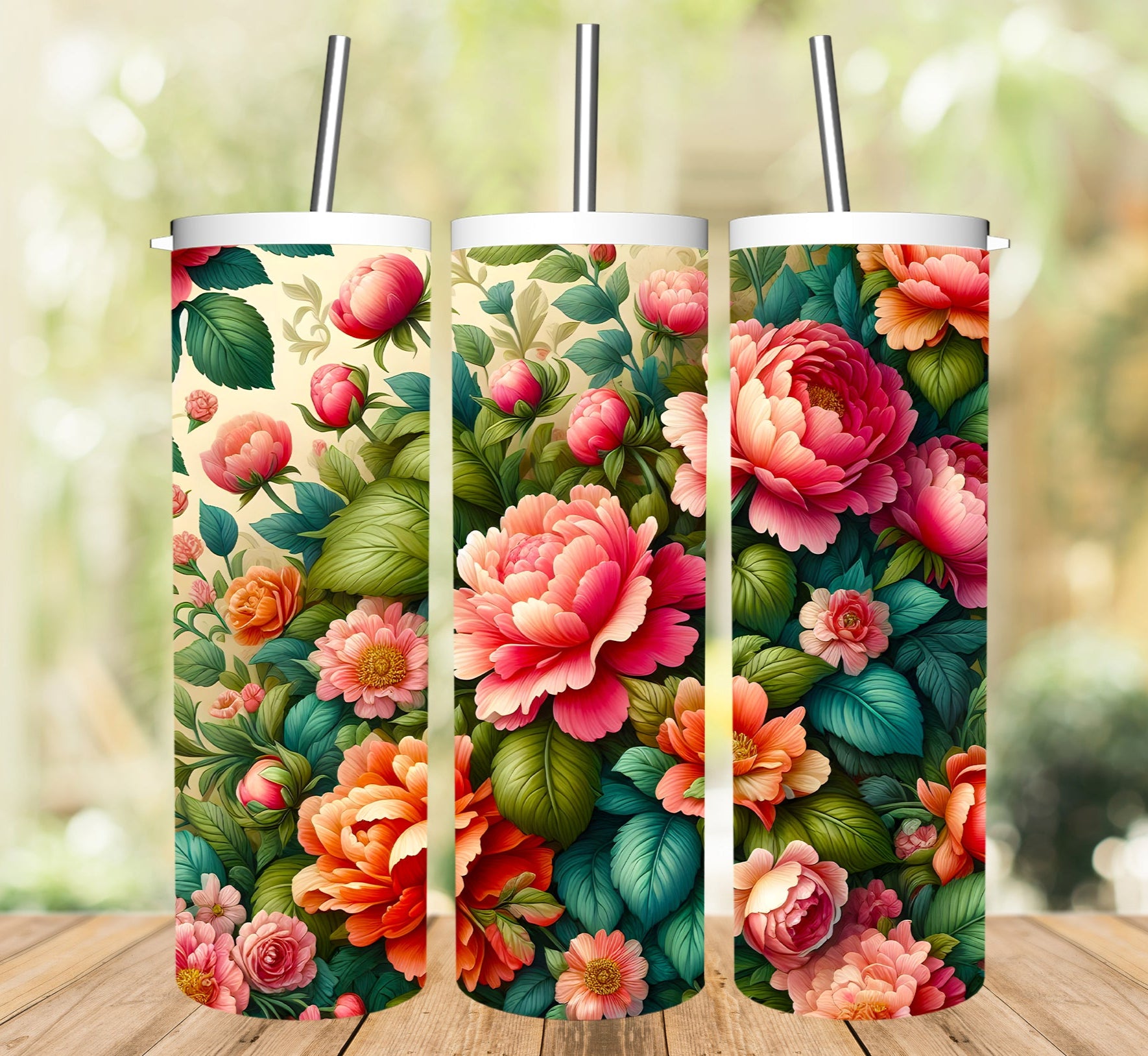 Peony Flowers Tumbler